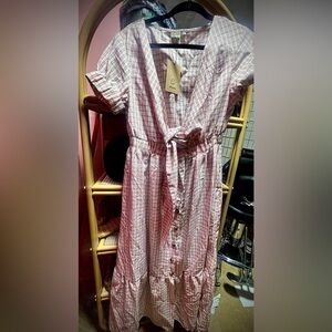 Boho style gingham gingham maxi